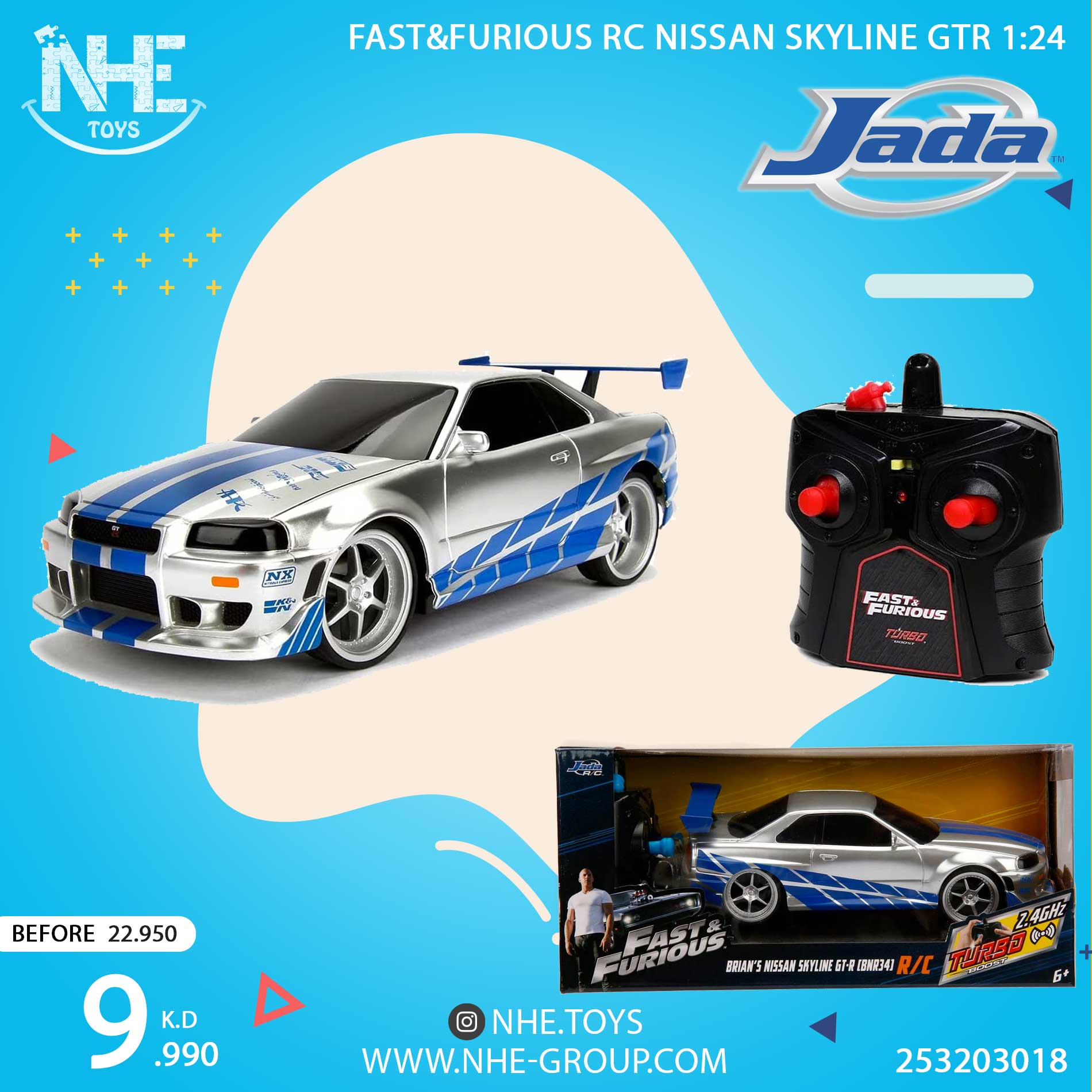 NHE Group Fast Furious RC Nissan Skyline GTR 1 24