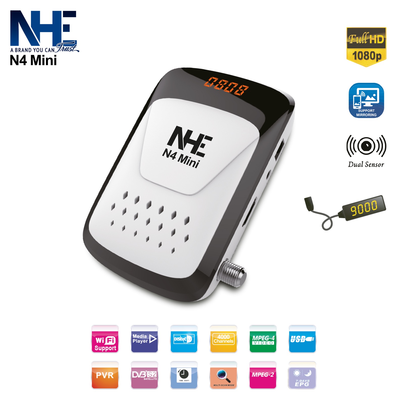 Nhe NHE Group | NHE Receiver FHD N4 Mini Dual Sensor
