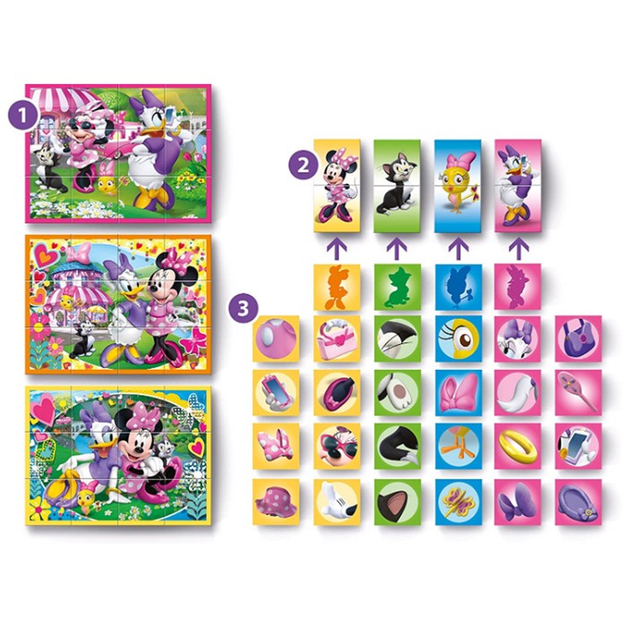 NHE Group CLEMENTONI MULTI PLAY CUBES DISNEY MINNIE HAPPY HELPERS 12PCS