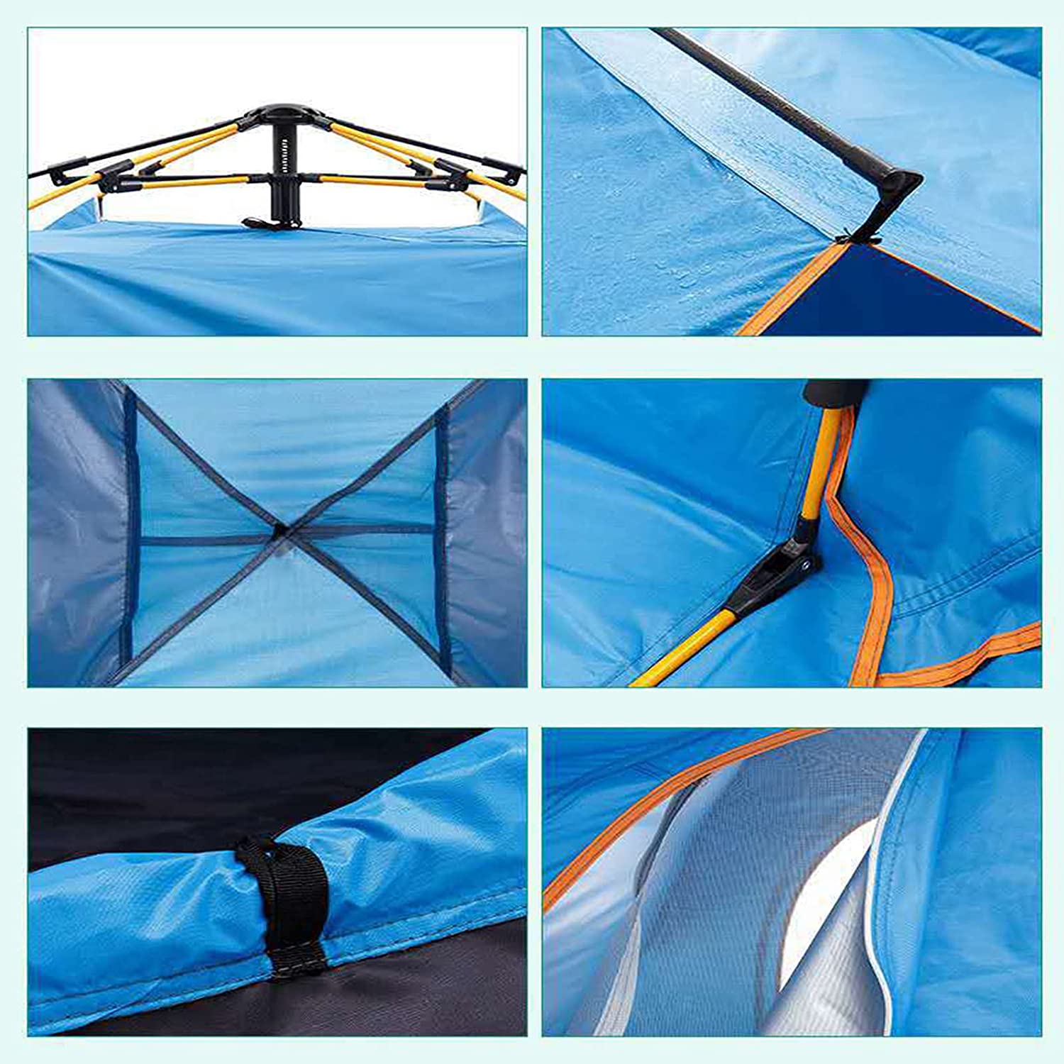 NHE Group Portable Pop Up Family Camping Tent 4 Person (Assorted)