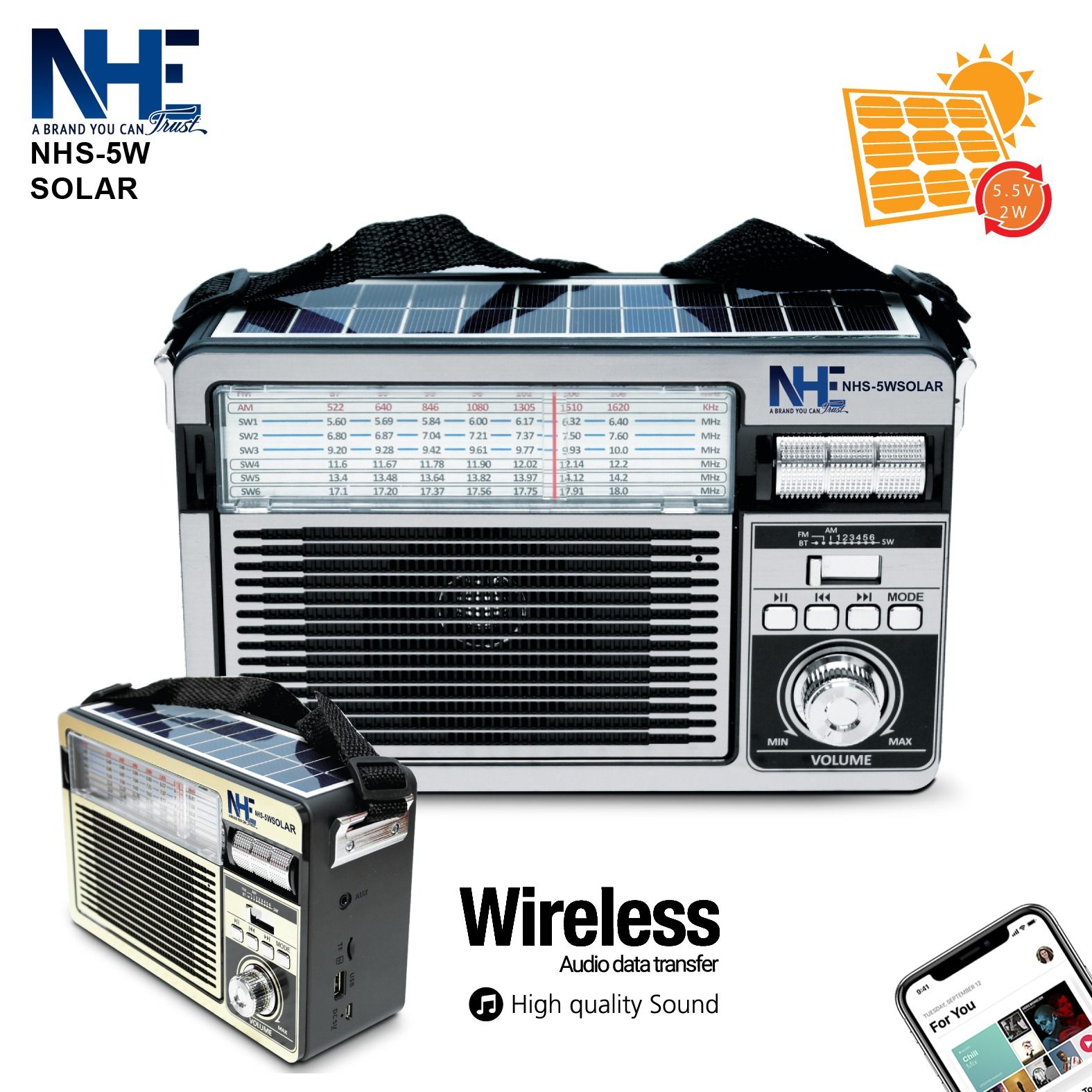NHE Solar Speaker NHS-5W