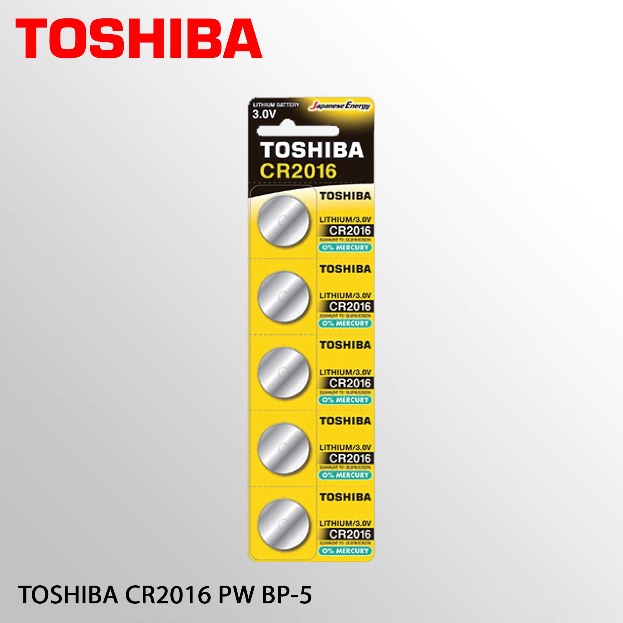 TOSHIBA CR2016 PW BP-5 PACK Of 5