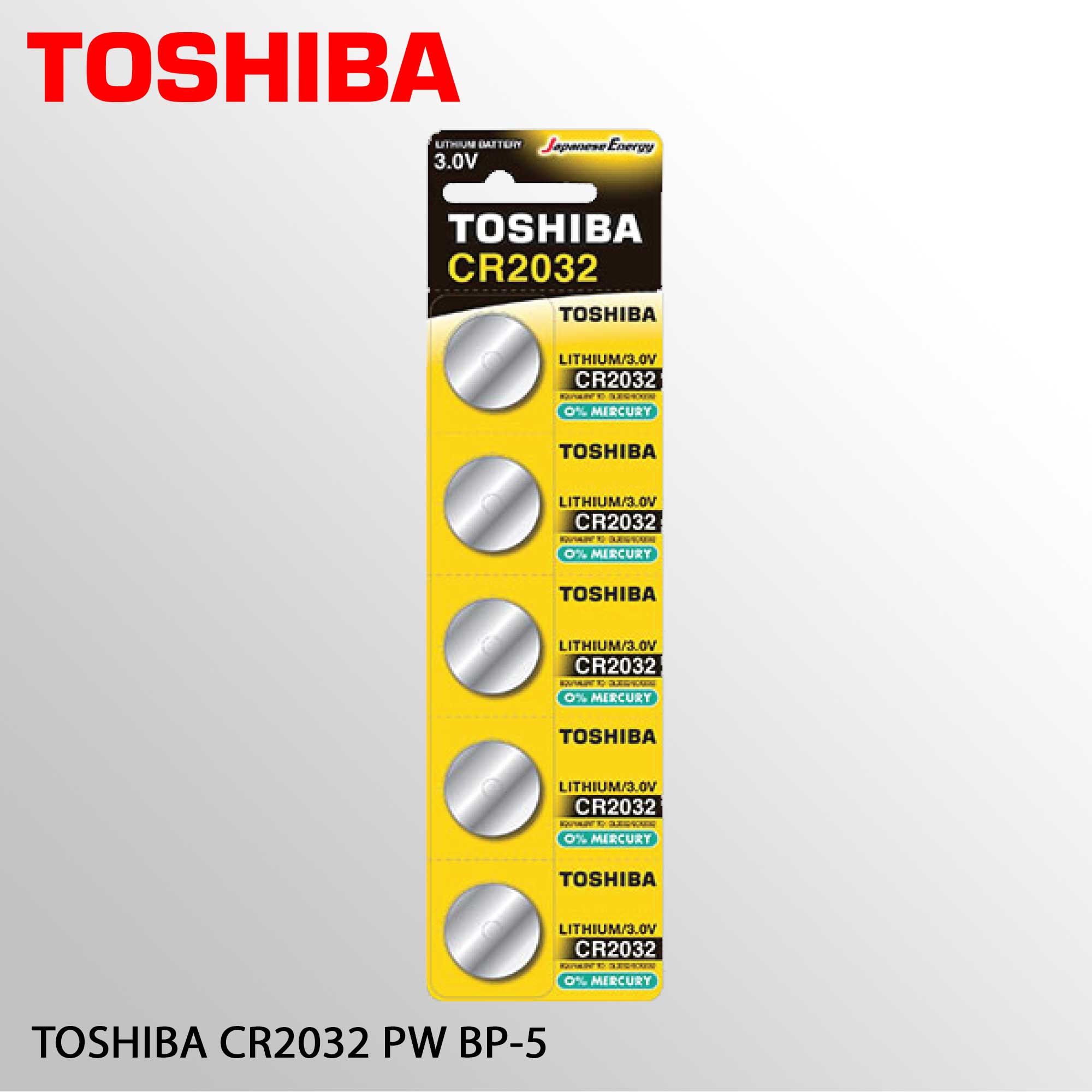 TOSHIBA CR2025 PW BP-5 PACK Of 5