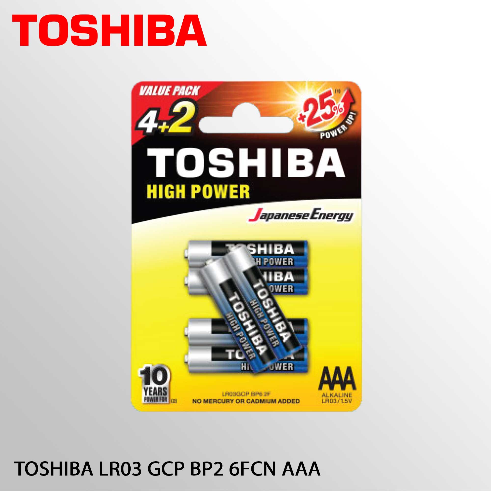 TOSHIBA LR03 GCP BP6 2FCN AAA