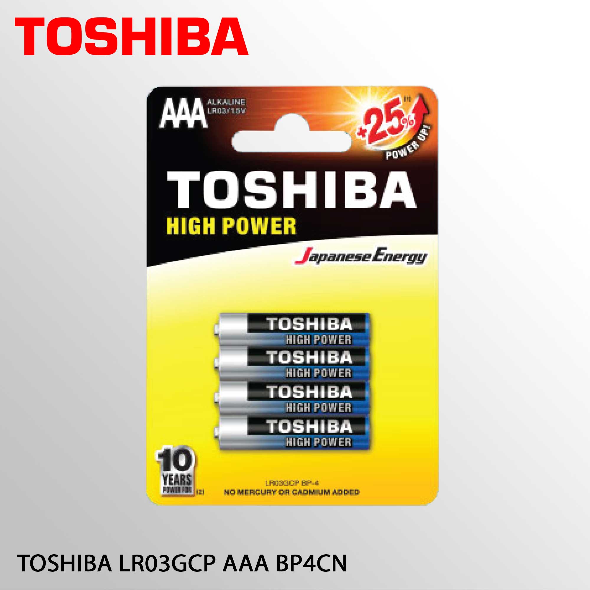 TOSHIBA LR03GCP AAA BP4CN
