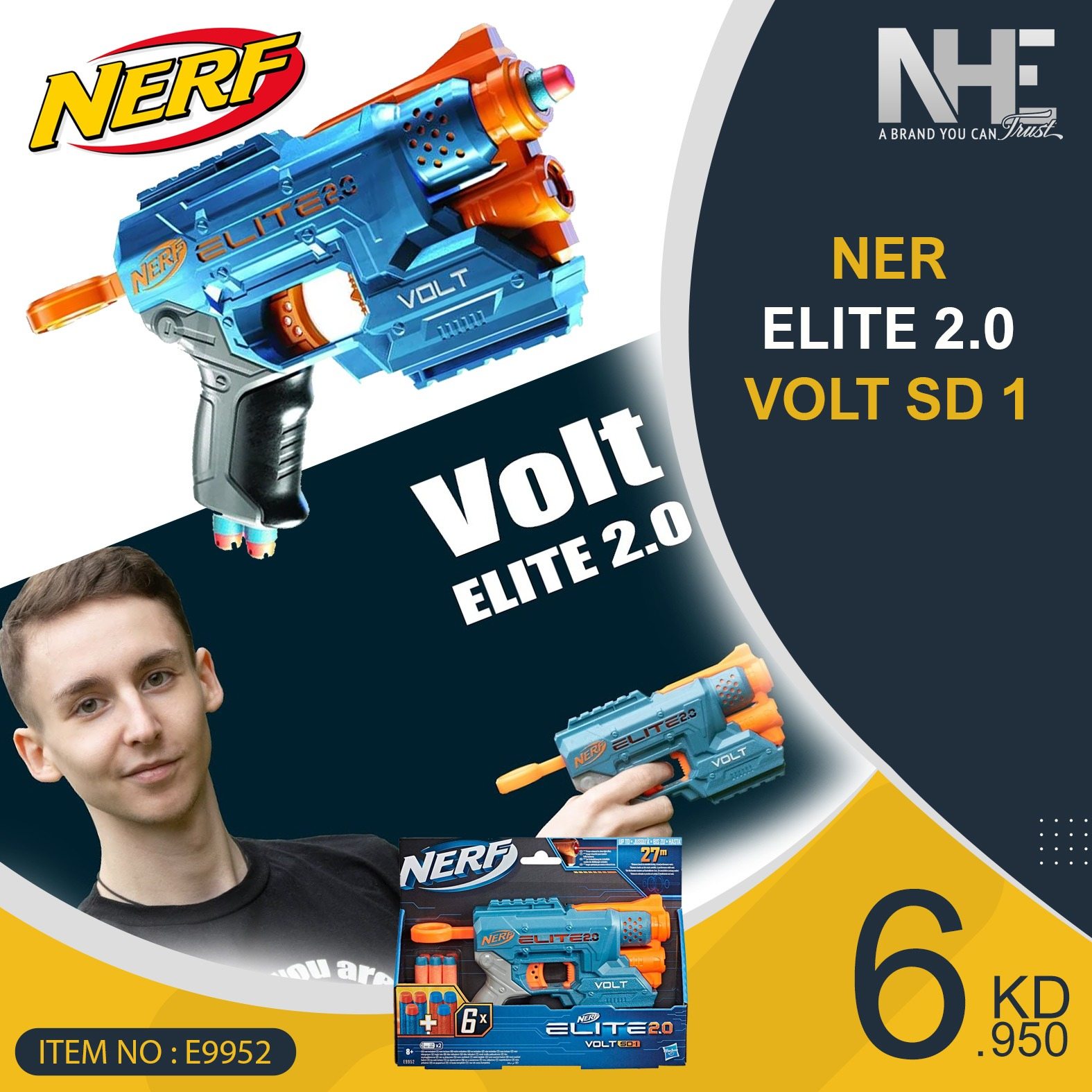 Ensemble de cibles Nerf Elite 2.0 Face Off, comprend Rwanda