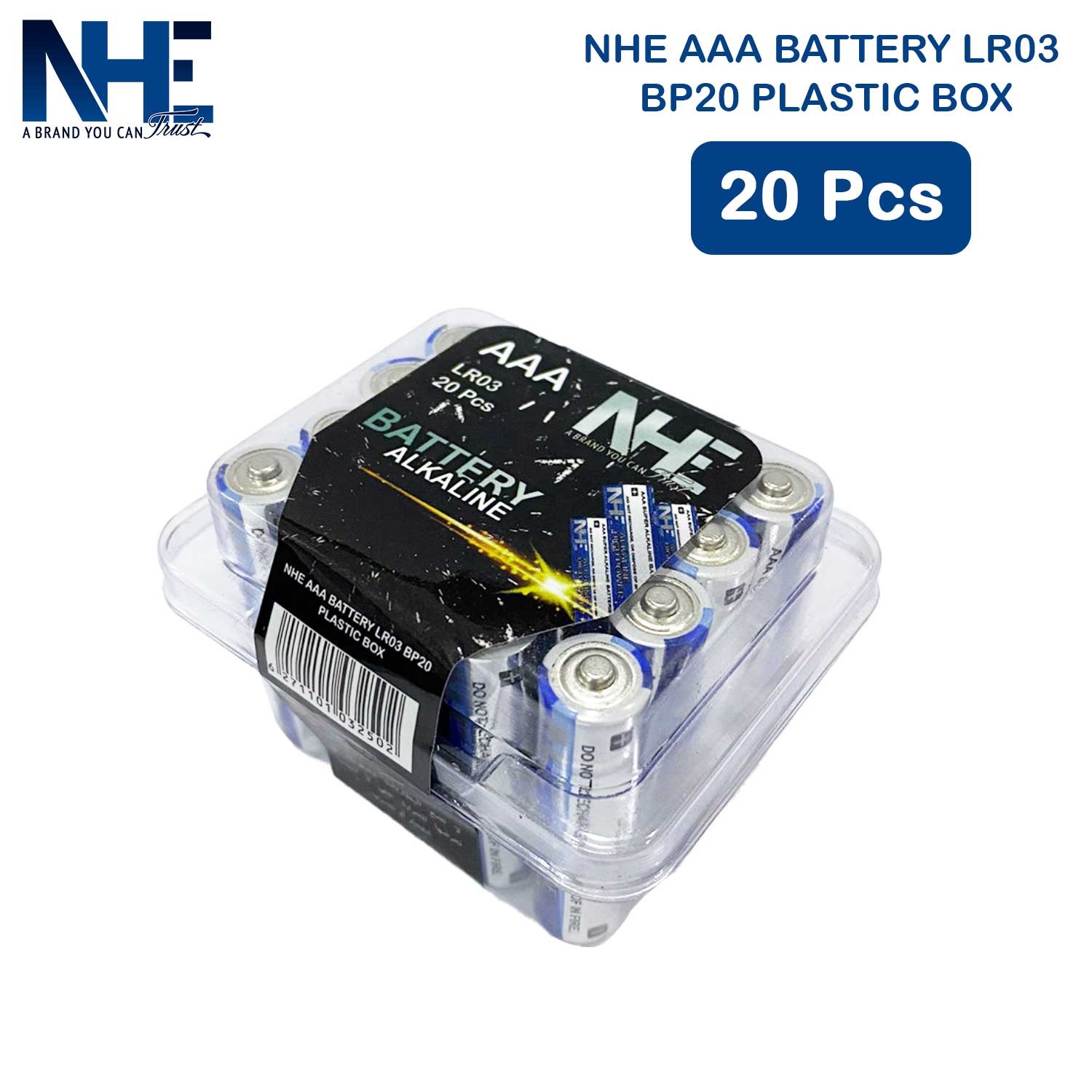 NHE AAA Battery LR03 BP20 Plastic Box