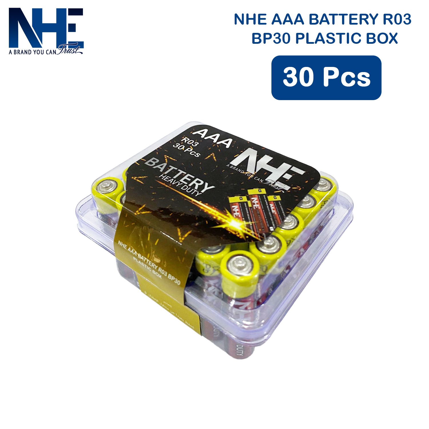 NHE AAA Battery R03 BP30 Plastic Box