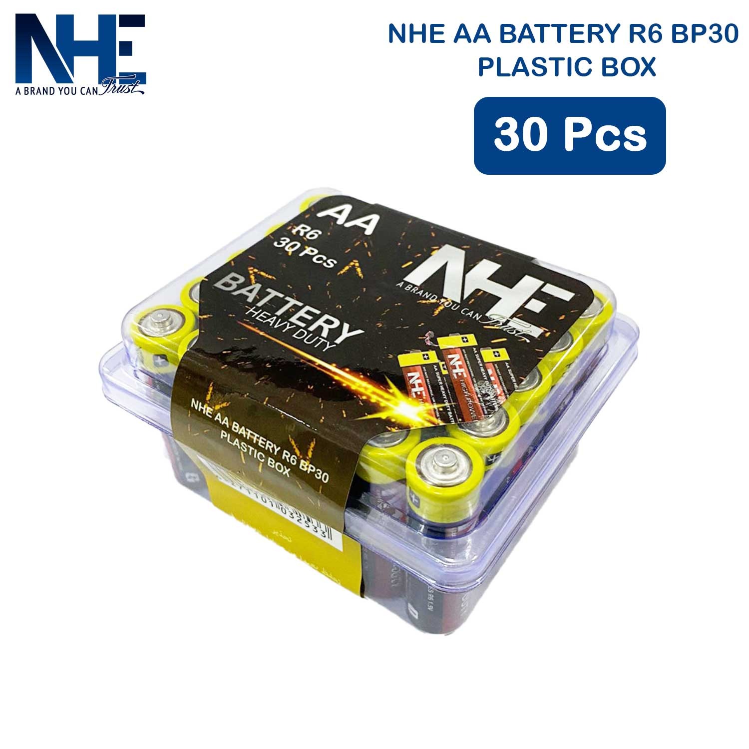 NHE Group | NHE AA Battery R6 BP30 Plastic Box - 30 Pcs