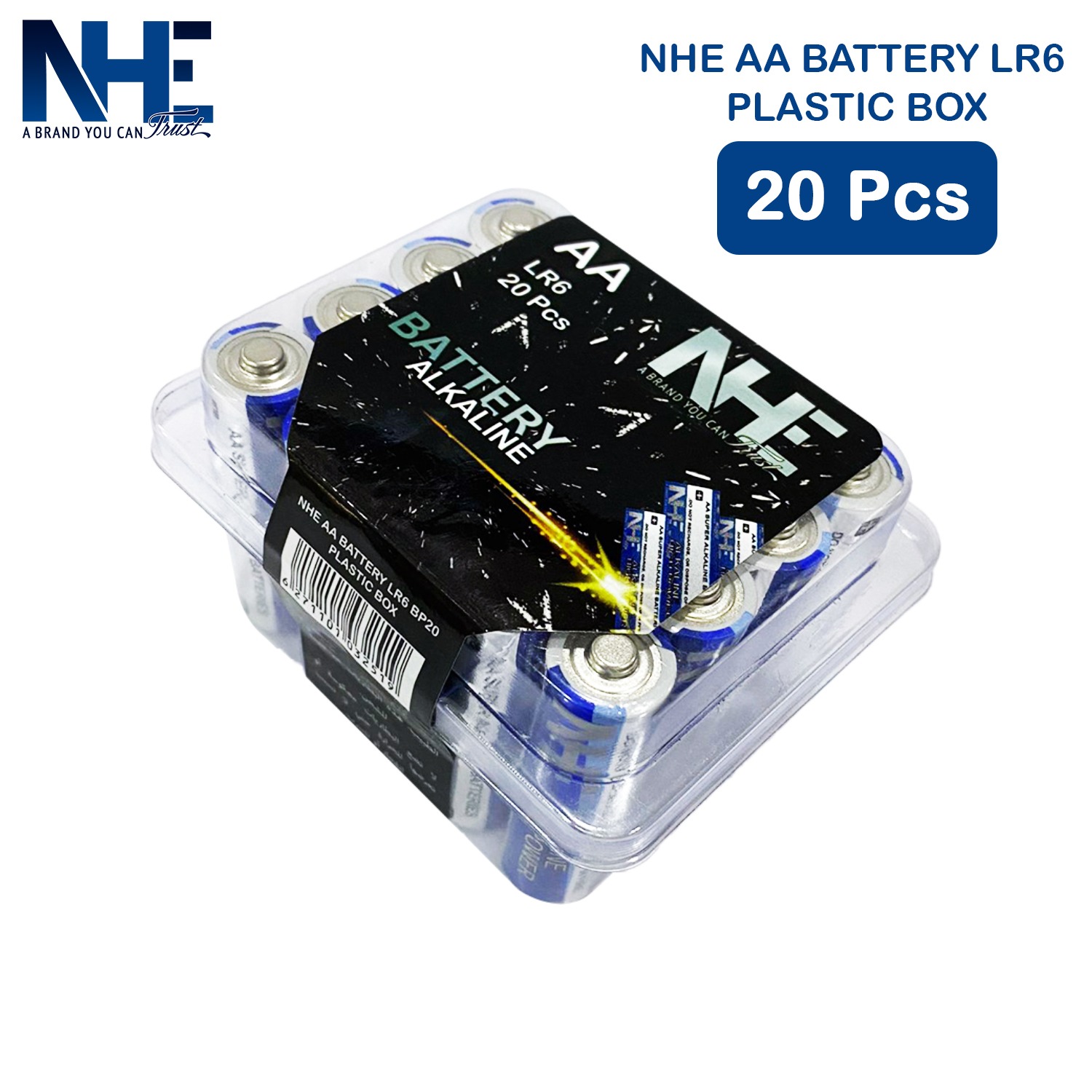 NHE AA Battery LR6 BP20 Plastic Box