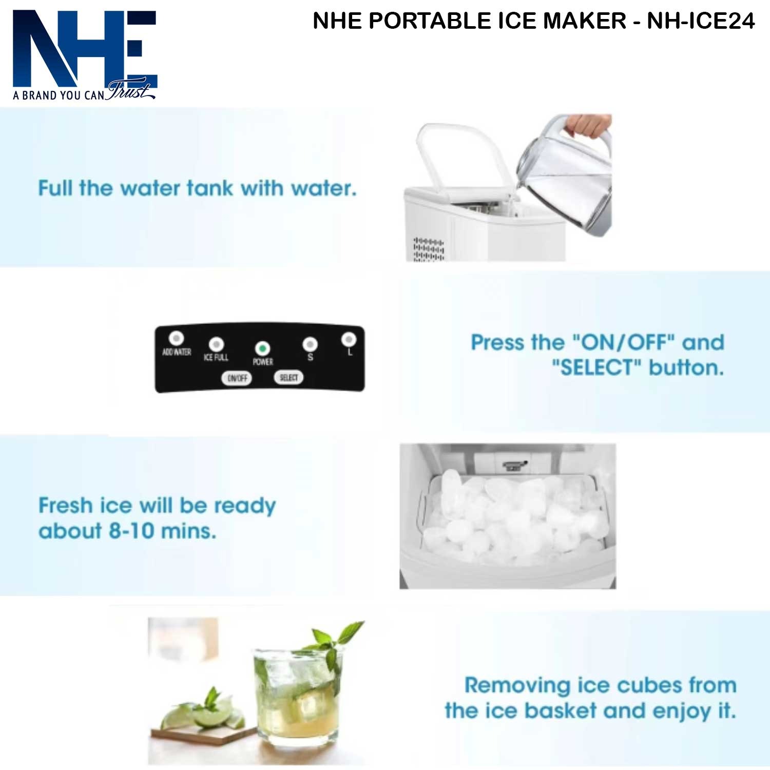 NHE Group | NHE Portable ICE Maker - NH-ICE24