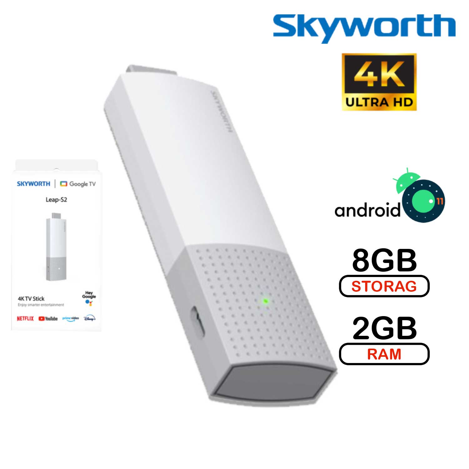 Skyworth 4K TV Android Stick Leap-S2
